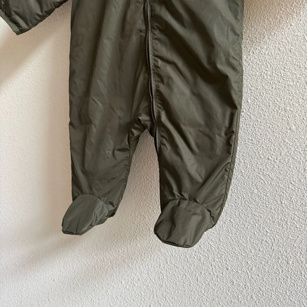 Ralph Lauren Olive Hooded Puffer Unisex Bunting Snowsuit Size 6mos